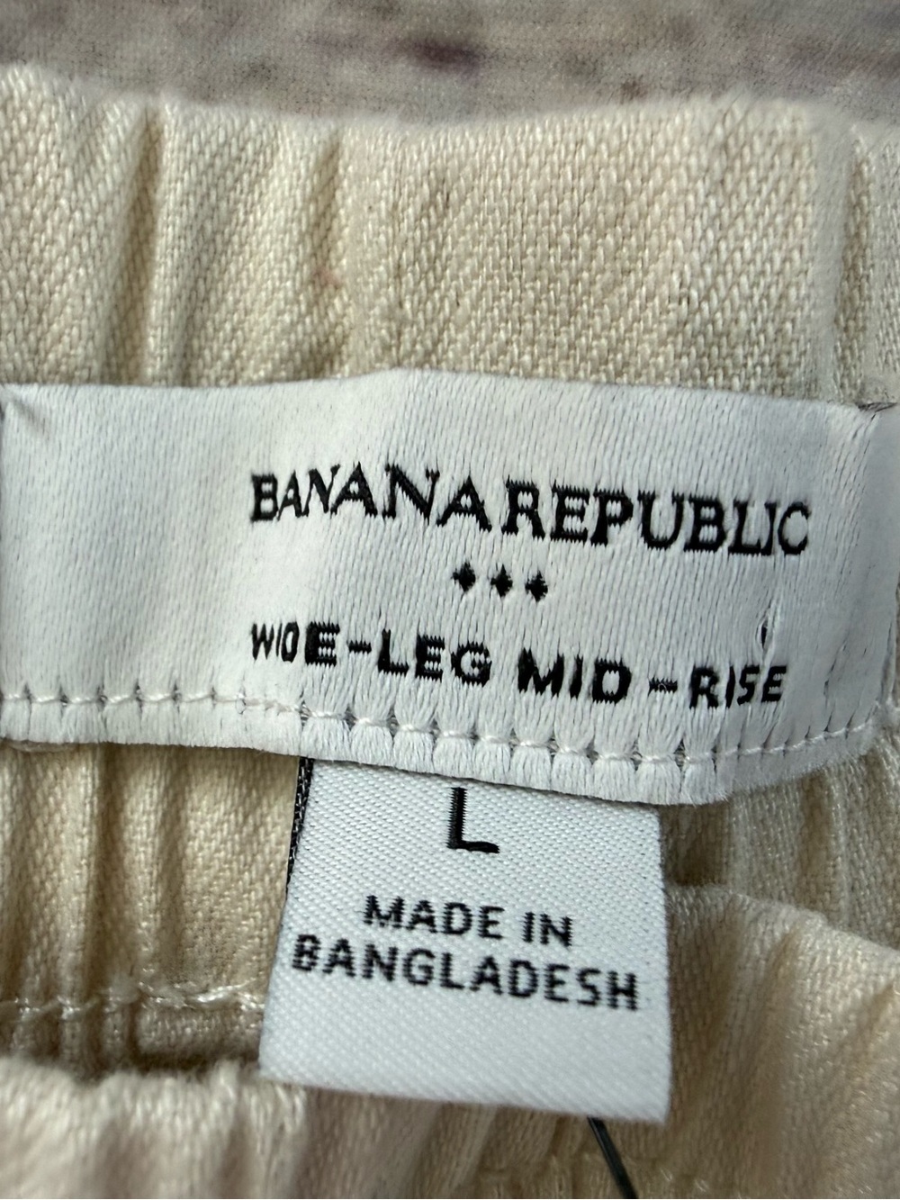Banana Republic Wide-Leg Mid-Rise Pull-On Pant Jeans Large NEW 3060 - Picture 3 of 6
